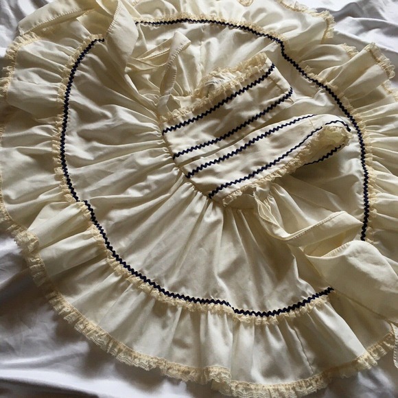 Vintage Mini World Toddler Dress Pinafore Ruffles Lace Full Circle Pageant 3T - Picture 5 of 7